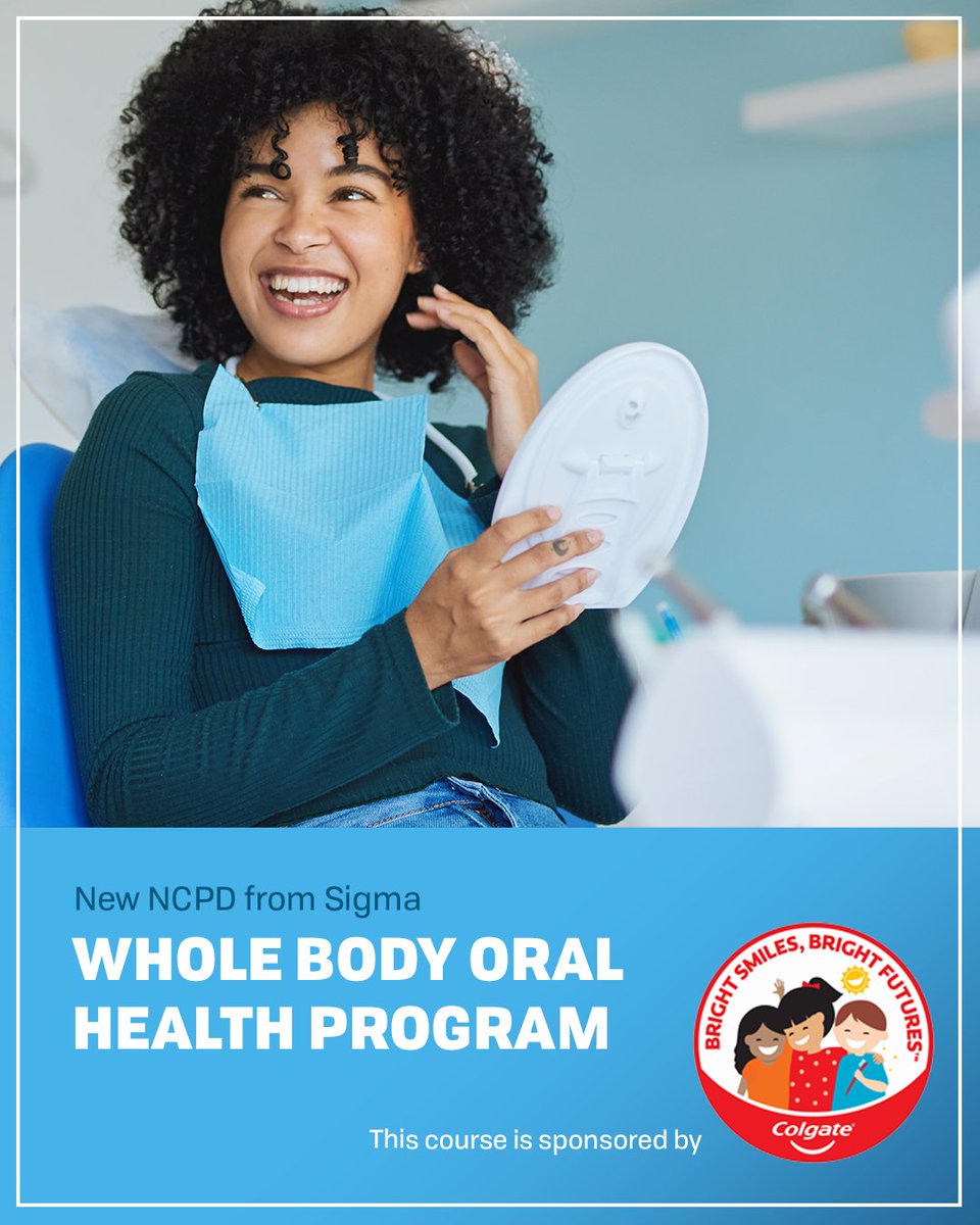 Dive into the critical connections between oral health and other systems in the body with this new course from Sigma sponsored by Colgate-Palmolive. Earn two nursing continuing professional development (NCPD) contact hours with this free course » bit.ly/4bhZQfN