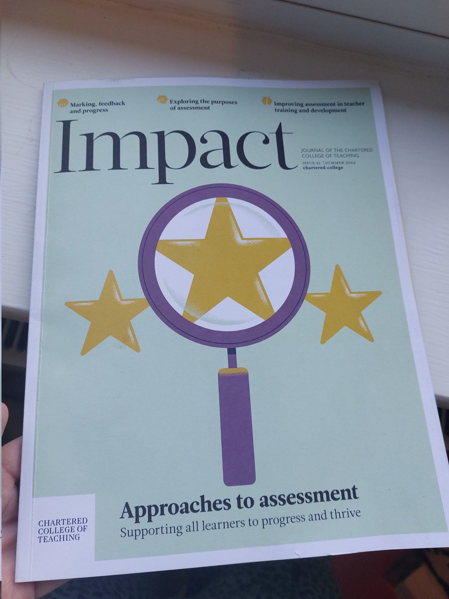 Home to @CharteredColl Impact Mag on assessment, great article by our local @ArkTSHub lead @KyleBailey on the golden thread #edutwitter