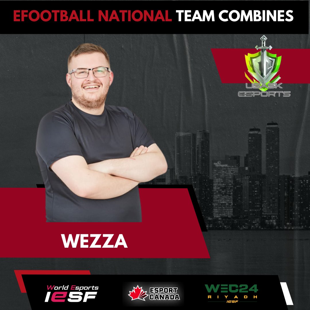 Join us now as <a href="/_StewartWestley/">Stewart Westley</a> casts our
<a href="/esport_canada/">Esport Canada</a> #eFootball National Team Combines.   

Catch the action now as we're live on <a href="/UsaskEsports/">USask Esports</a> twitch stream ⚽️ 

twitch.tv/usaskesports

#WorldEsports #RIYADH24 #WEC24 #IESF
<a href="/iesf_official/">IESF</a>