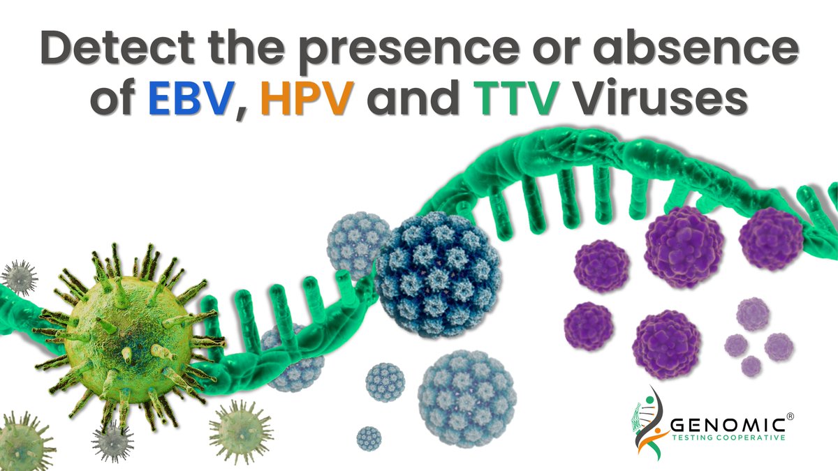 All of GTC's tests with RNA include viral testing for EBV, HPV and TTV viruses. Each of these viruses can impact patient treatment decisions.

Learn more: genomictestingcooperative.com/genomic-tests/

#HPV #EBV #TTV #ViralRNA
