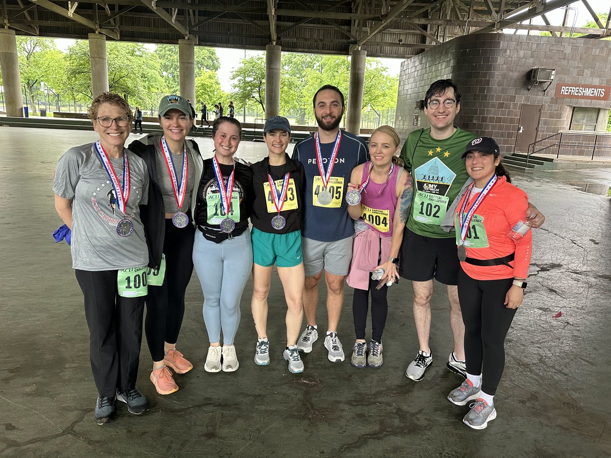 I was up bright and early with my D.C. team this morning to run @ACLINews' annual Capital Challenge 3-mile race! This race supports @JA_USA, which educates and empowers young people on financial literacy. This year, I was the fastest (and only 😉) woman in the House to run!