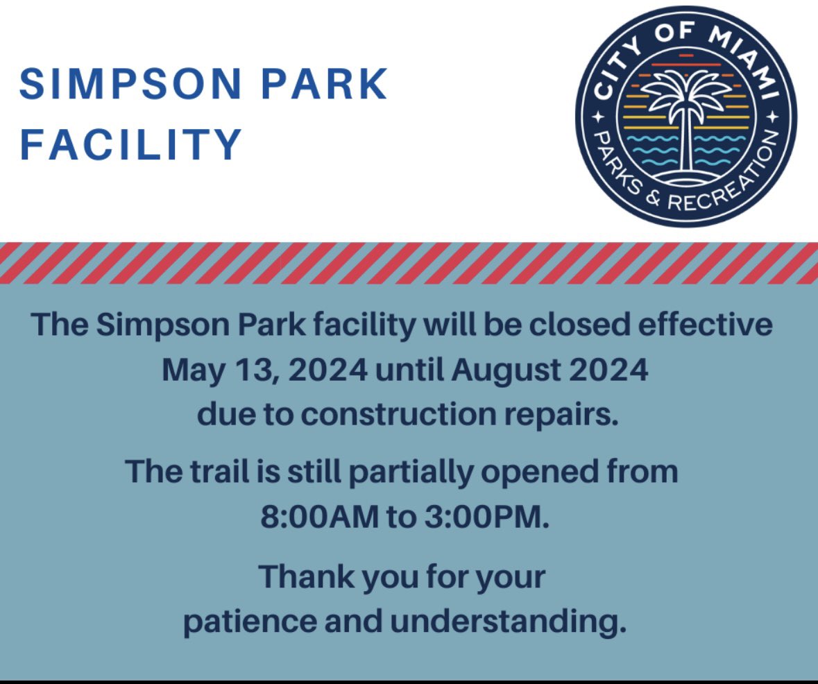 ‼️Important Information 

#MiamiParks #CityofMiamiParks #CityofMiamiParksandRecreation #MiamiParksandRecreation
#MiamiParksandRec #CityofMiami #Miami #Parks #Recreation #ParksandRecreation #ParksandRec