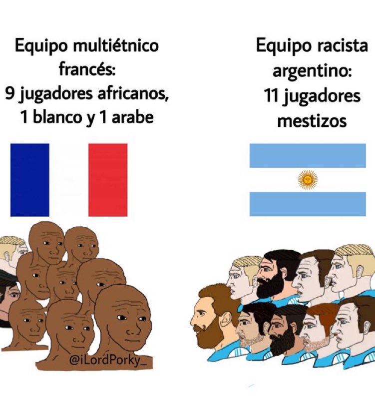 Buen momento para recordar lo “racista” que es Argentina contra países más “racializados”…
