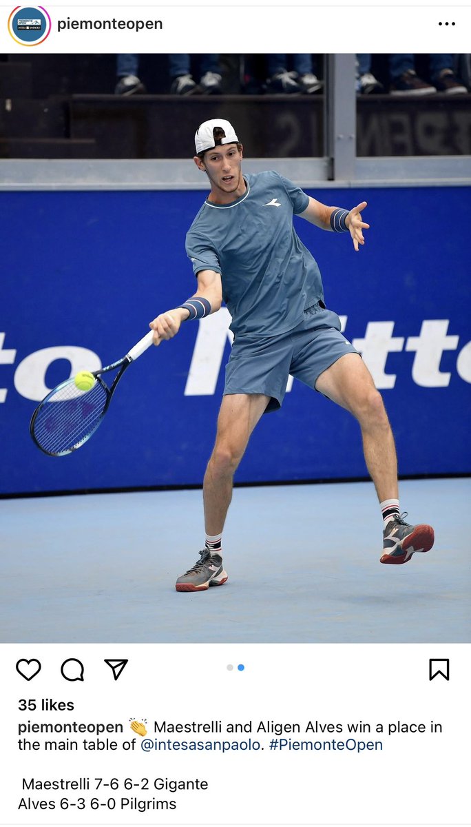 As we can see here on the pictures from the official account of the tournament Piemonte Open in Turin the 2 qualifying matches today were played on hardcourt indoors. I am expecting the same thing to happen tomorrow if it keeps raining 🌧️