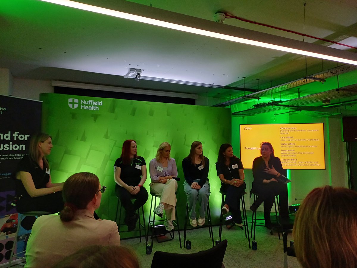 We're at the launch of our new research into disabled teenage girls, created in partnership with @AccessSport, @FoundationBetty and @NuffieldHealth. Read the research: womeninsport.org/resource/break… #StandForInclusion