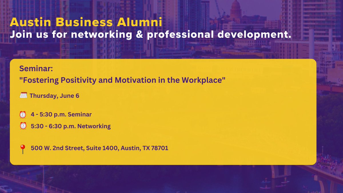 Join us for alumni networking & professional development in Austin on June 6. Seminar + reception: $75 includes LSU Executive Education certificate Reception-only: no charge, but you must register Registration closes May 29 - we hope to see you there! bit.ly/3QOO847