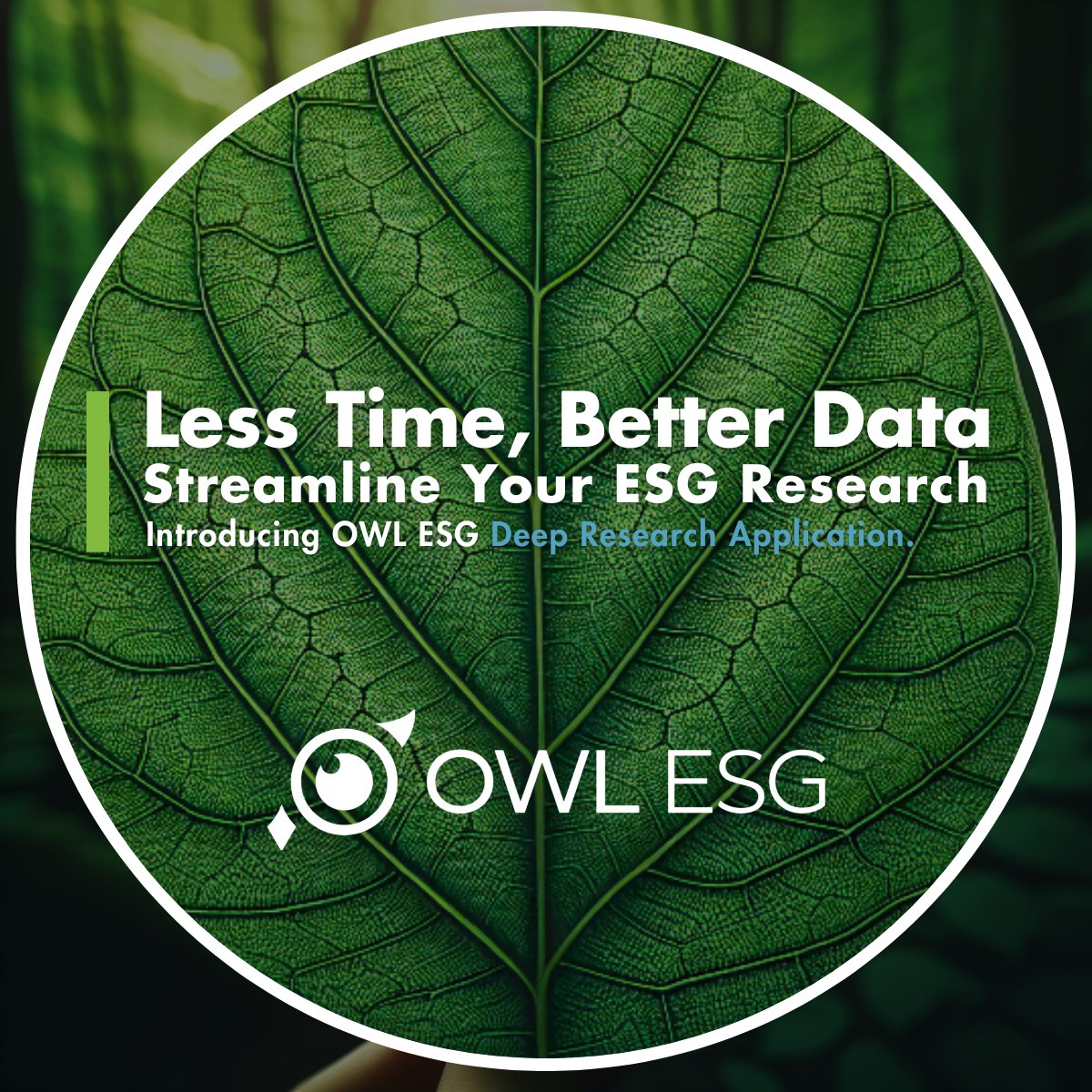 OWL_ESG's tweet photo. Simplify your ESG research with OWL ESG’s Deep Research Application! Access accurate, AI-powered data on thousands of companies in the time it takes to grab a coffee. Perfect for sustainability teams, investors, and consultants.

#ESG #Sustainability #AI https://t.co/vKtgODdMrt