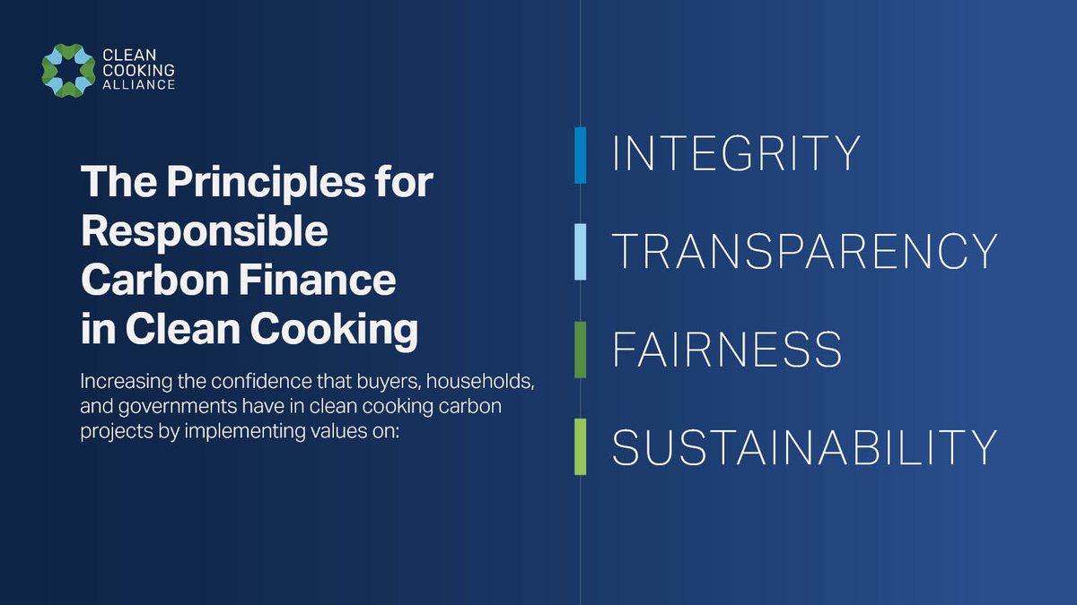 At the #CleanCookingSummit in Paris, @cleancooking and partners launched the Principles for Responsible #CarbonFinance in Clean Cooking.

These Principles will promote confidence in #CleanCooking #CarbonMarkets.

Learn more: ow.ly/r42F50QbEwl