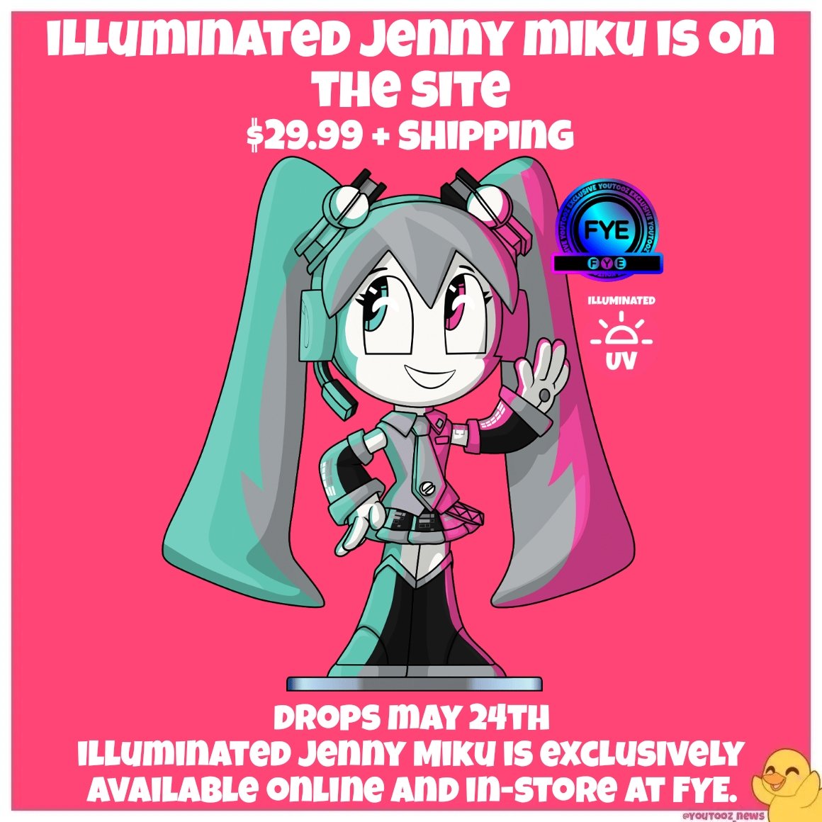 The new Miku figures (Garfield x Miku, Glitter Hatsune Miku and Illuminated Jenny Miku) are on the site!