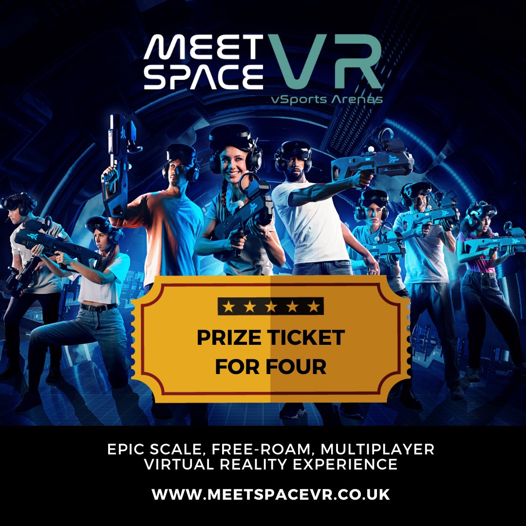 Show out to one of our prize donaters, <a href="/meetspacevr/">meetspacevr</a>, who are supporting our fundraising with a mind-blowing warehouse scale, free-roam experience for 4 people. Where your body becomes the controller and your mind believes it is all real! Check them out at meetspacevr.co.uk