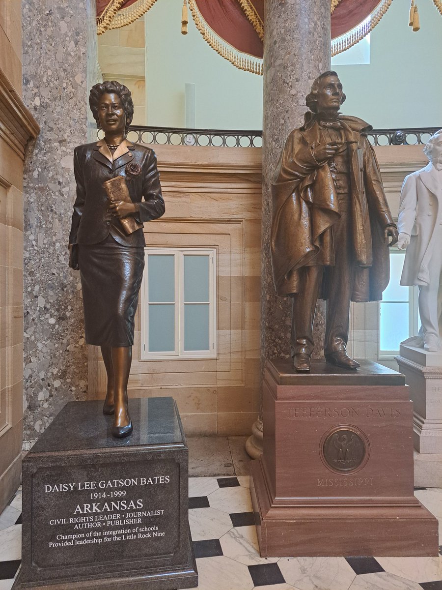 Mississippi's Jefferson Davis statue has a new neighbor at the U.S. Capitol: Arkansas civil rights leader Daisy Bates. (Arkansas has replaced both of its statues representing the state with Bates and music legend Johnny Cash, but Mississippi remains the only state in the Union