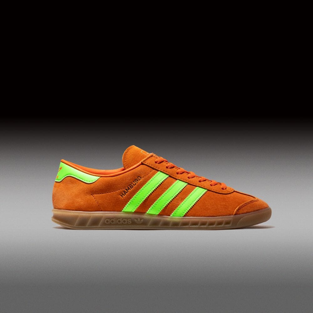 Upcoming adidas Hamburg The silhouette looks to make a return this summer with the Euros being hosted in Germany, plenty lined up Now on ASOS and SVD, but launching on the adidas site in June, two bright suede summer colourways #adiFamily #3stripes2soles1love