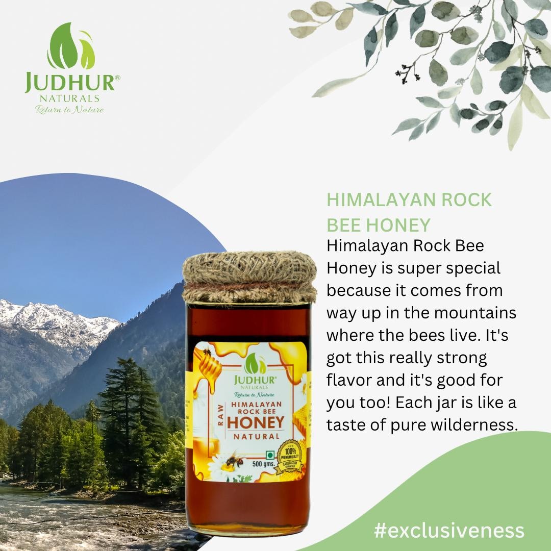 Exclusiveness - Experience the rugged essence of the wilderness with every drop of our rock bee honey, crafted by bees from the depths of rugged landscapes.

#WildHoney #RockBeeGold  #GreenLiving #ConsciousConsumer #NaturalLiving #GoOrganic #HealthyHabits #fittness #fashion
