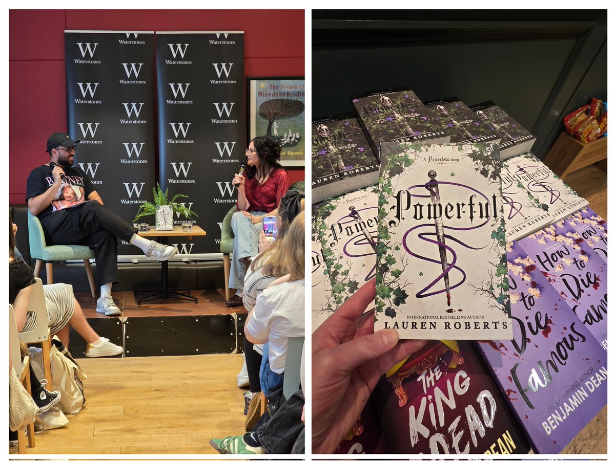 Fantastic turn out for tonight's event with #LaurenRoberts to discuss her magical new novella, #Powerful, part of the Powerless series #waterstonesdeansgate