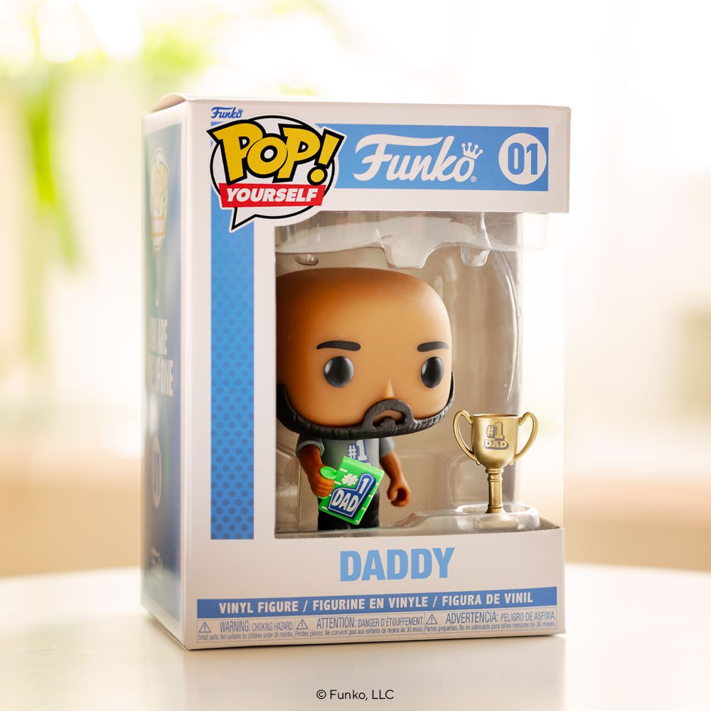 Blow Dad away this Father's Day with a personalized Pop! Yourself collectible, tailor-made just for him. Amp up the cool factor by adding extras like the coveted #1 Dad trophy or a heartfelt card. Craft your unique creation today and make his day unforgettable! Link: