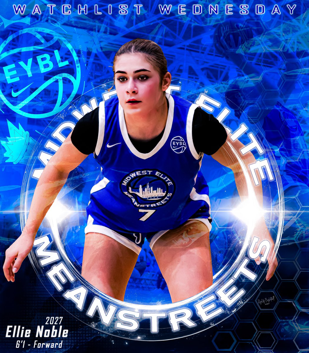 Midwest Elite Meanstreets EYBL (@mwehoops_eybl) on Twitter photo 🌟 Watchlist Wednesday Shines on Ellie Noble—Glenbard West's Phenomenal Forward! 🌟
At 6'1, Ellie (<a href="/Ellison_Noble/">Ellie Noble</a>) is more than just a forward; she's a game-changer for the 15 EYBL team. Known for her relentless hustle, uplifting vibes, and non-stop motor, Ellie brings it all to 🌟 Watchlist Wednesday Shines on Ellie Noble—Glenbard West's Phenomenal Forward! 🌟
At 6'1, Ellie (<a href="/Ellison_Noble/">Ellie Noble</a>) is more than just a forward; she's a game-changer for the 15 EYBL team. Known for her relentless hustle, uplifting vibes, and non-stop motor, Ellie brings it all to