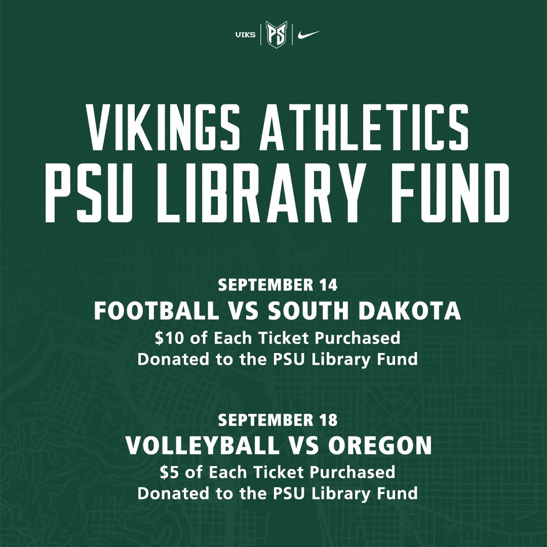 Viking Athletics is offering early tickets sales to aid in the PSU Library Recovery Fund. #GoViks goviks.com/news/2024/5/15…