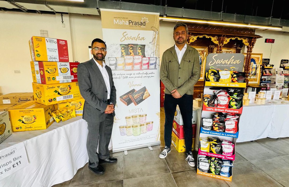 A wonderful visit to MahaPrasad food factory on Honeypot Lane today with @KrupeshHirani. This great new not for profit venture specialises in the production of ‘Saatvic’ foods for the British Hindu community, meeting specialist dietary & religious requirements.