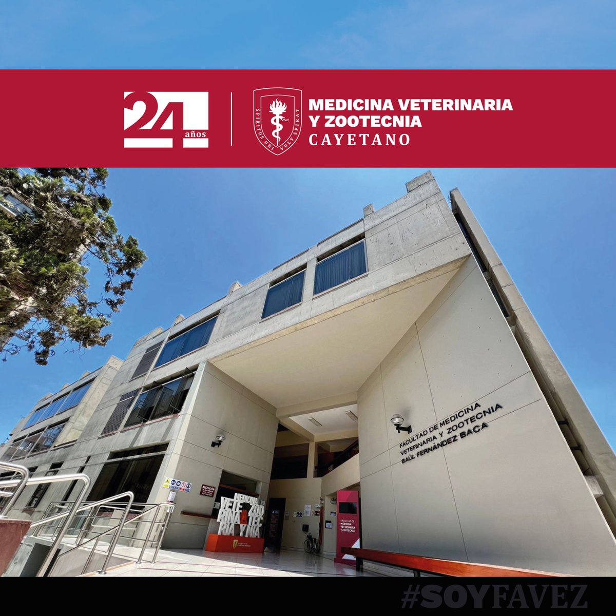 favez_upch's tweet photo. 🥳¡Es momento de celebrar 24 años de excelencia y compromiso con ustedes #soyfavez!
📌El presente año celebramos el vigésimo cuarto aniversario de la Facultad de Medicina Veterinaria y Zootecnia. https://t.co/k26NqnOoUV