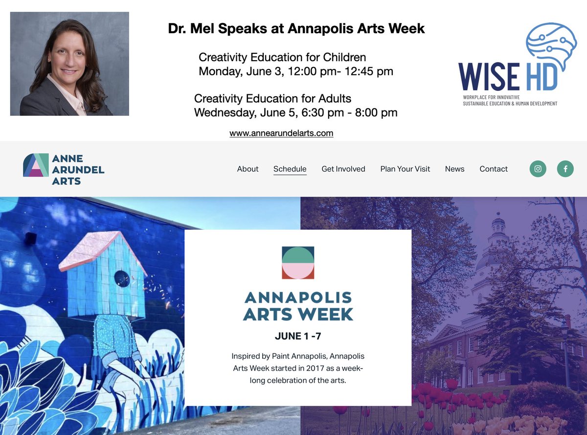 WiseHDcreates's tweet photo. Can’t wait to celebrate the arts in Annapolis, MD! https://t.co/UhUAvUhdI8