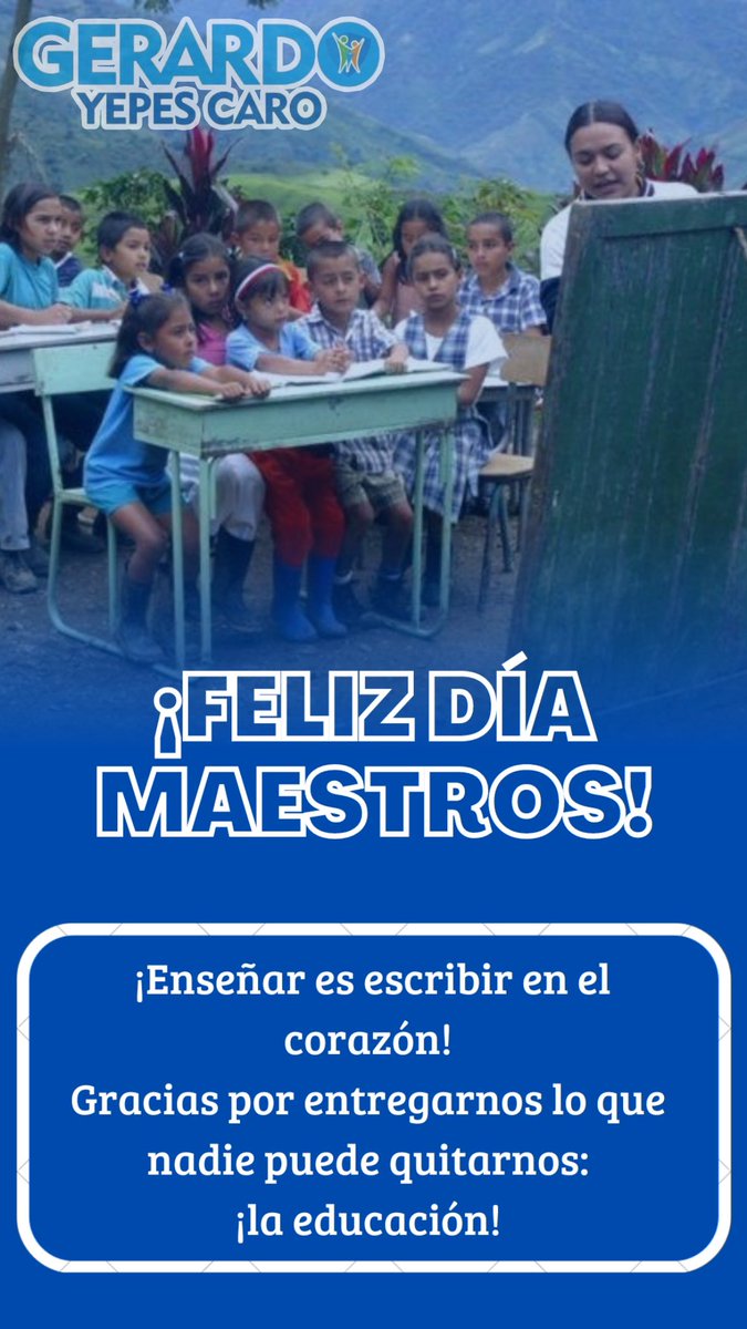 Es el maestro el transformador de la realidad y la sociedad, el hacedor de sueños y el constructor de vida; a él nuestra admiración y reconocimiento. !Feliz día del maestro! #Elrepresentanteparalagente #Socialmenteútil