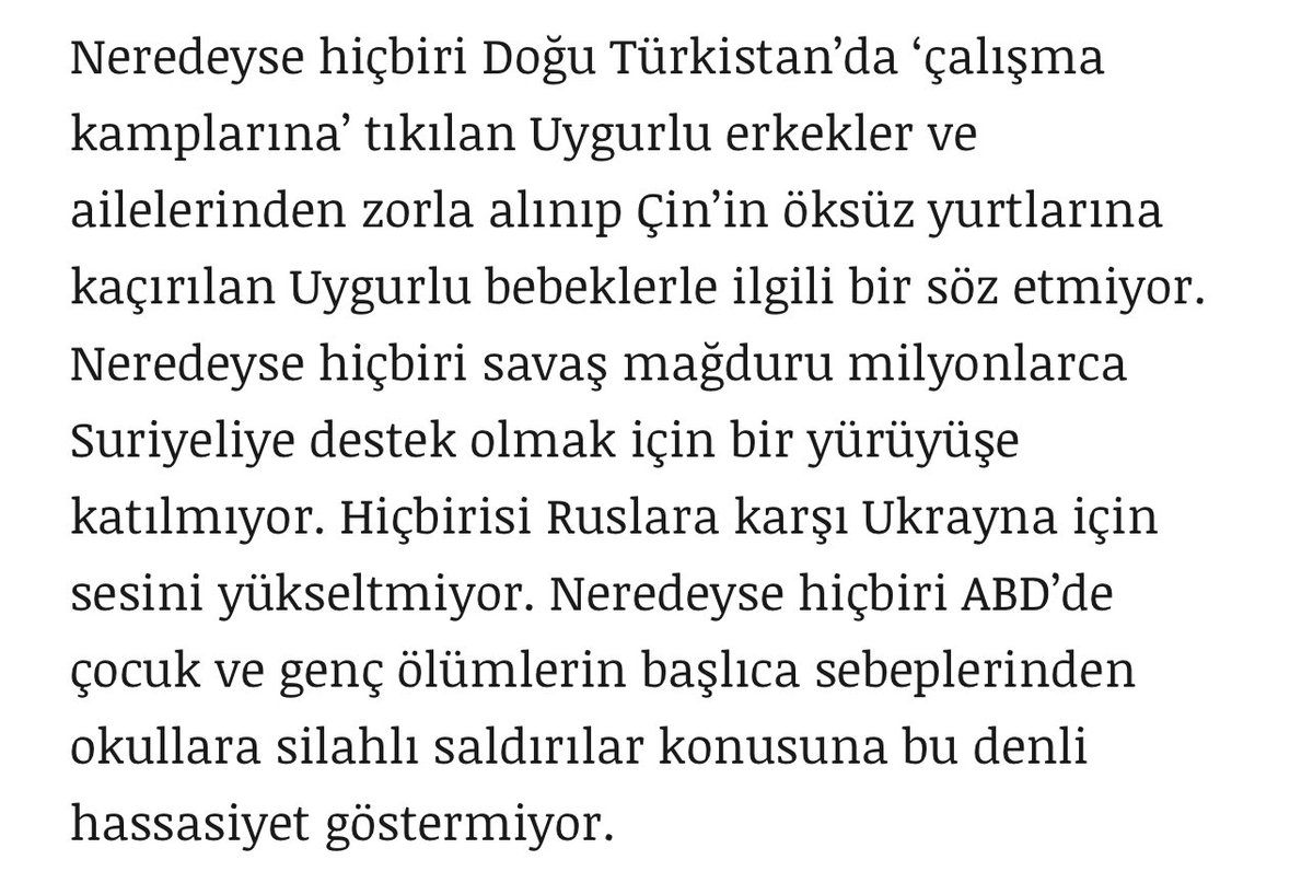 İsrail’i bu aşamada açıkça savunmak veya İsrail’i eleştirenlere antisemist yaftasını yapıştırmak için ya çok vicdansız ya da çok cahil olmak gerekiyor. Bu yazı da öyle. - Göstericileri genellemiş, yaftalamış. Hepsine Hamasçı demiş. Hadi bunu geçtim. Yazıda acayip tuhaflıklar var.