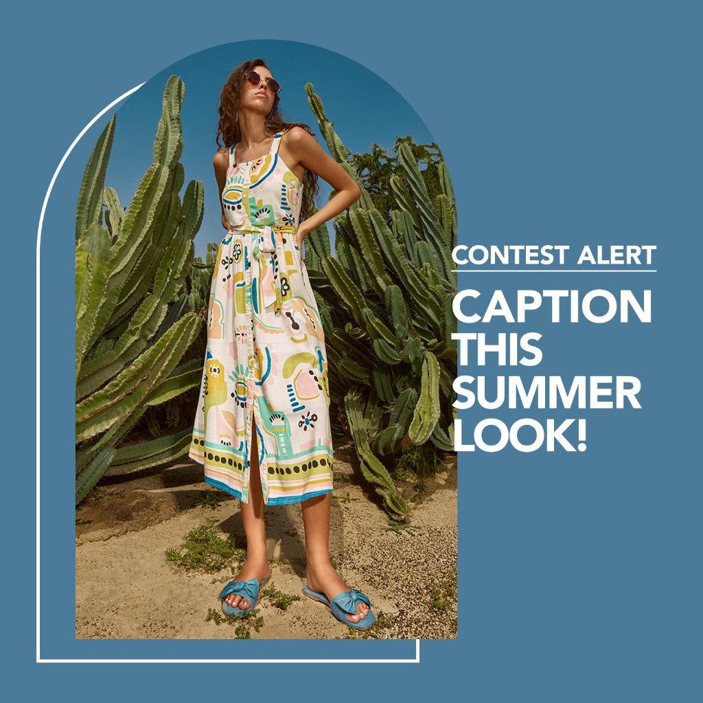 Caption this breezy summer ensemble for a chance to win a voucher worth AED 250! 

Caption the post, Tag 3 of your fashion-forward friends to participate & Like this post

#ContestAlert #GiveawayAlert #MaxContest #HolidayCollection