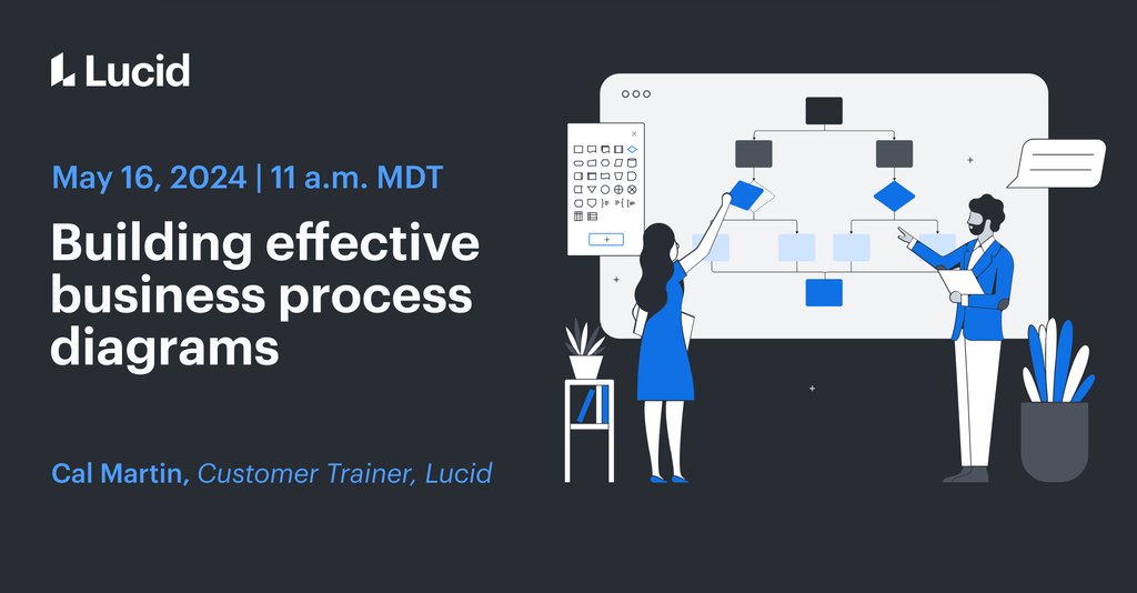Tomorrow, we share our top tips and tricks for building business process diagrams with clarity and efficiency. Practice your diagramming skills with the experts. Register now to secure your spot: lucid.co/resources/webi…