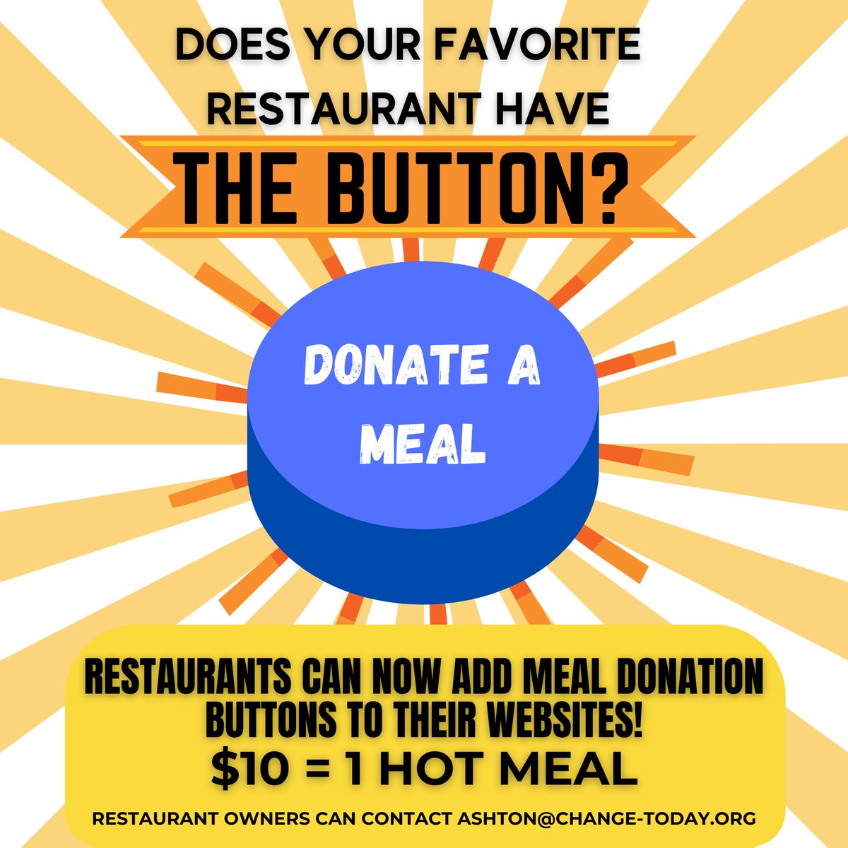 Thank you Full Stop and Green District for adding the button! Does your favorite restaurant have The Button? Restaurants can collaborate with CTCT and add a meal donation button to their menu. Tag your favorite below!