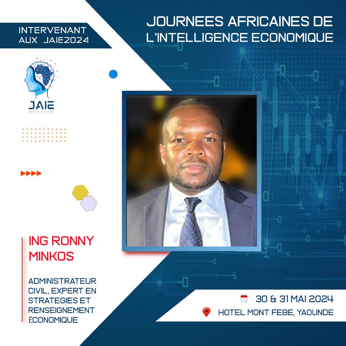 Administrateur civil, expert en stratégies et renseignement économique, Ing @minkosronny interviendra à la 7ème édition des Journées africaines de l’intelligence économique #JAIE2024 du 30 au 31 mai 2024. 

Lisez son profil ici: les-jaie.info/panelistes-jai…

#IntelligenceEconomique