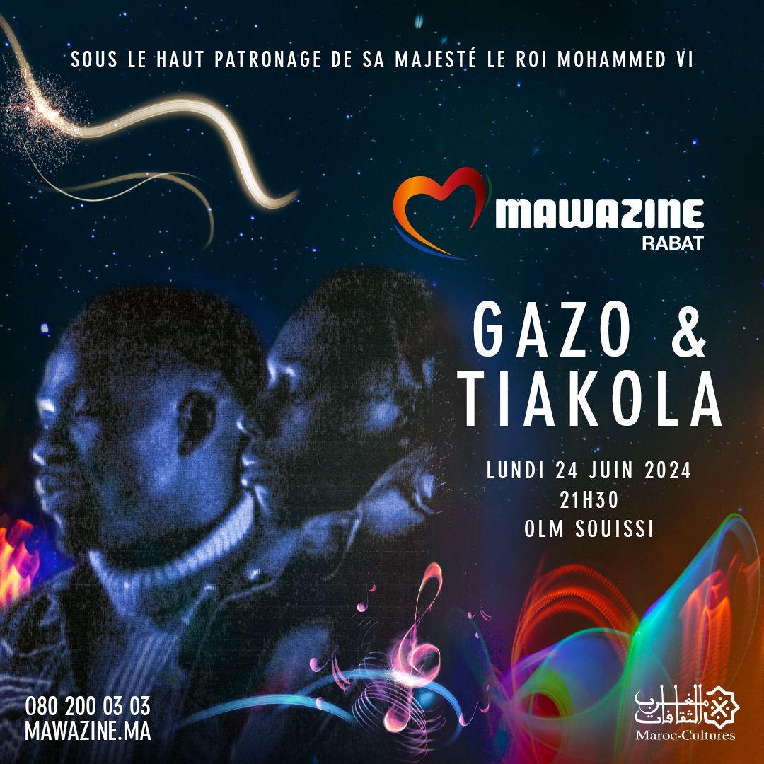 Rejoignez-nous pour une nuit de folie avec <a href="/GazoMlg/">GAZO 🚫🎮</a>  et <a href="/Tiakola_Meloo/">Tiakola</a>  l’OLM Souissi. Marquez vos calendriers pour le 24 juin, ça va chauffer ! 🎤✨
#GazoTiakolaatMawazine