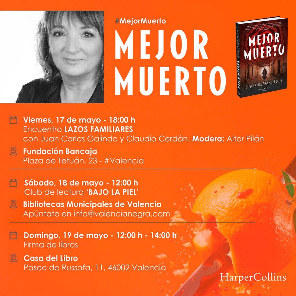 ¿Nos vemos este fin de semana en @valencianegra? @HarperCollinsIB @SBAgenciaLiter #MejorMuerto #MarcelaPieldelobo #novelanegra