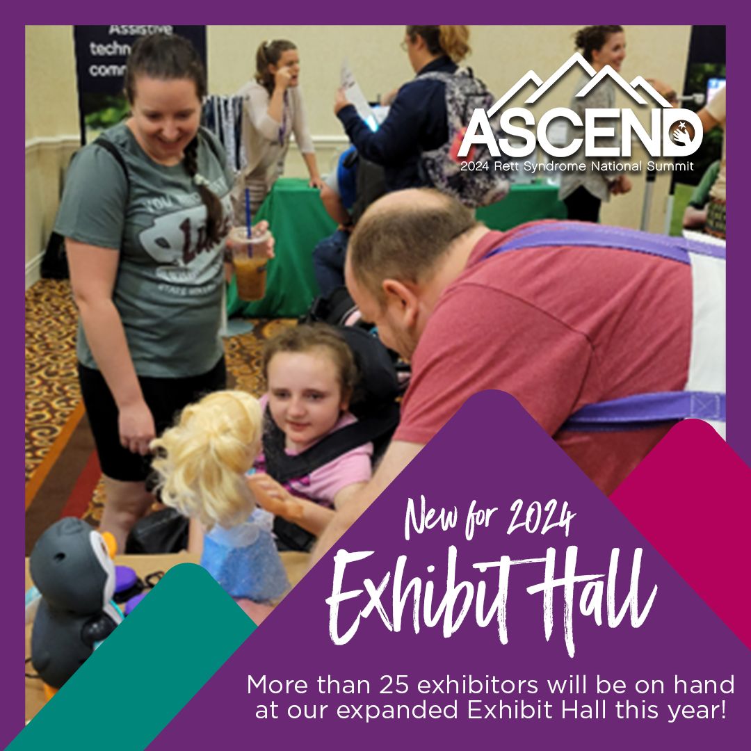 Based on your feedback from 2022, we are excited to share the expansion of our Exhibit Hall for the Family Conference portion of the ASCEND 2024 Rett Syndrome National Summit! This year, more than 25 exhibitors will be on hand Check out the full list a at rettsyndrome.org/ascend!