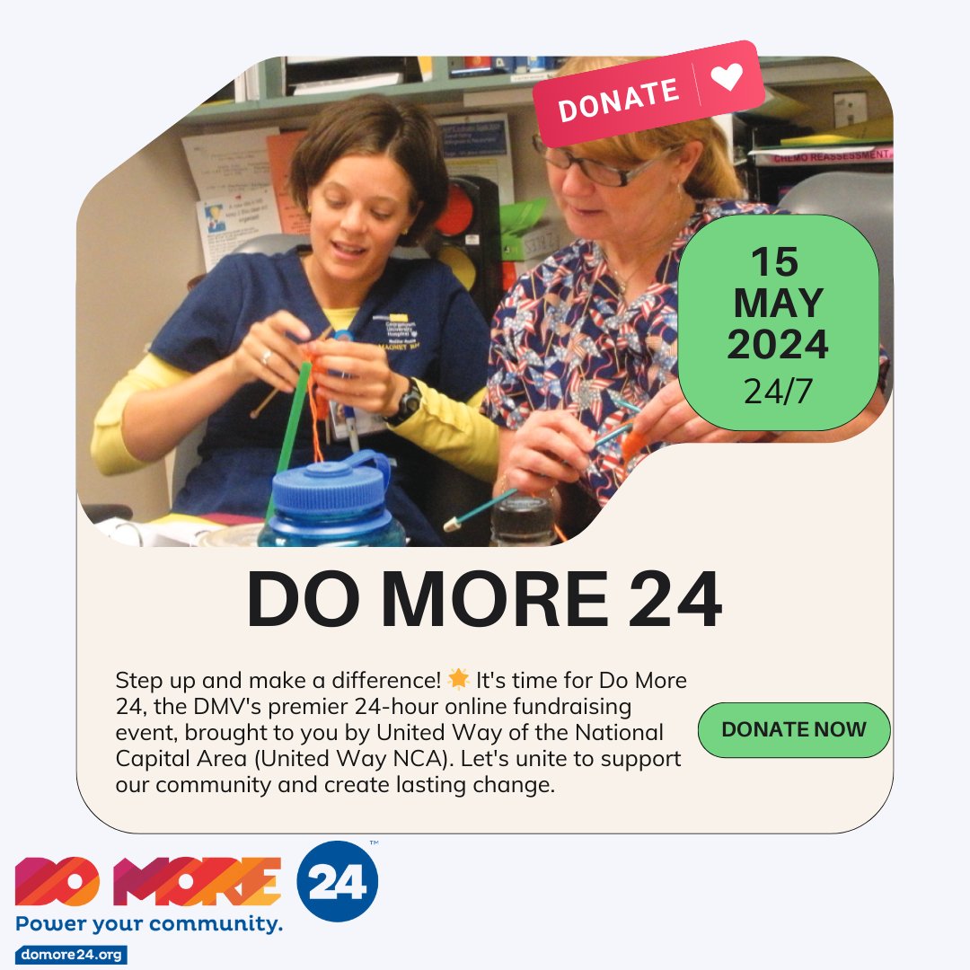 It’s Do More 24! 
Lets come together to make an impact and share love and support with those who need it most. Donate at domore24.org.

 <a href="/UWNCA/">United Way NCA</a>

#DoMore24
#projectkintwell
#CommunityFirst
#UnitedWay