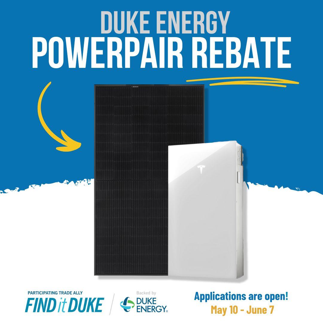 Want to store the excess solar energy you produce during the day to use at night? You'll need a battery for that. Pair it with solar and you could save up to $9,000 from Duke Energy PLUS the 30% federal tax credit! 
Get Started: hubs.la/Q02x7MY80

#dukerebate #solarstorage