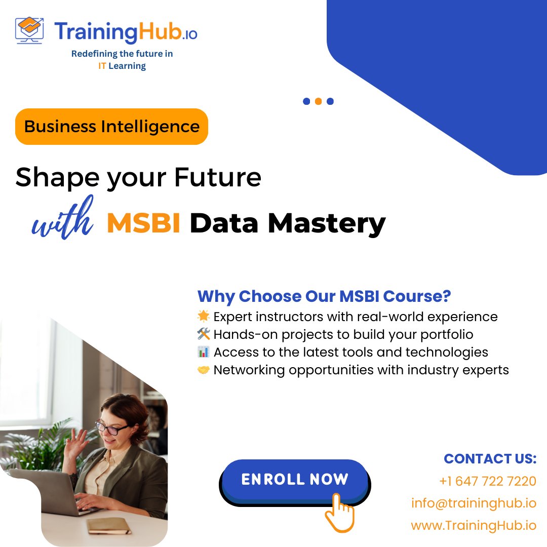 TrainingHubCAN's tweet image. Shape Your Future with MSBI Data Mastery! 📊

Ready to dive into the world of Business Intelligence? 
Enroll here: zurl.co/CKyq and carve your path to success! 

#MSBI #DataMastery #CareerGrowth #itlearning #itcourses #itconsulting #ittrainingincanada #traininghub.io