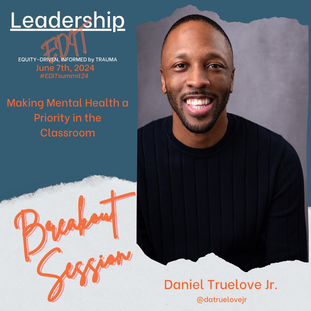@datruelovejr can be found at the #EDITSummit24 on June 7th! If you haven't signed up to join us you can Register here: bit.ly/leadershipedit…

See you there! 

#TraumaInformed #LeadershipMatters #BetterTogether #ProfessionalDevelopment #EDUcrew