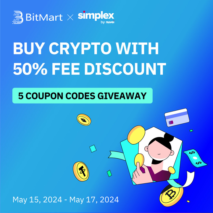 💰Buy $BMX with 50% off through #Simplex to save big! Join now to win one of FIVE coupon codes to enjoy 50% discount on transaction fees for buying #BMX! 🎉 1️⃣Follow us and @SimplexCC 2️⃣RT & @ 3 crypto fans 3️⃣Complete: gleam.io/nySmJ/simplex-…