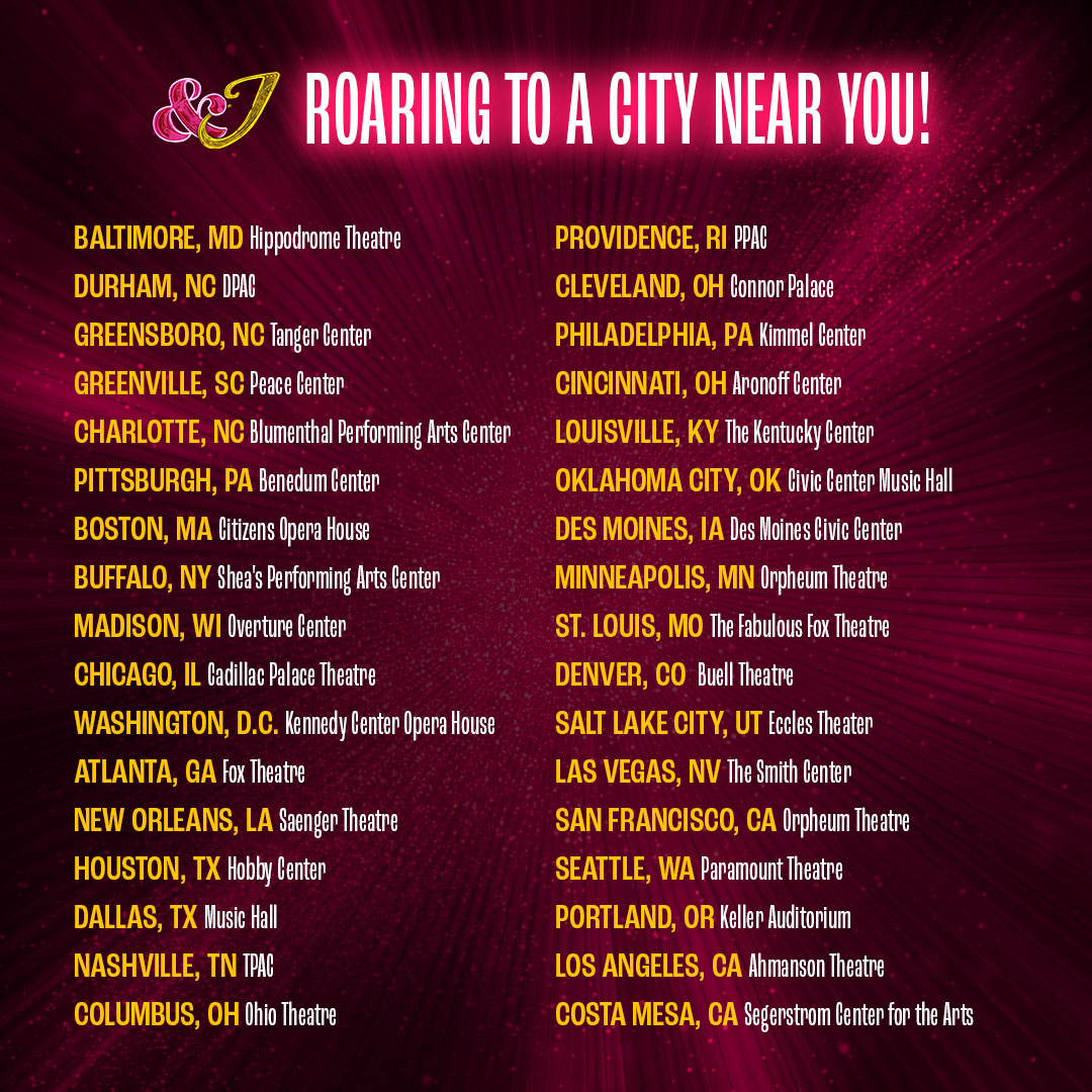 We're coming all through your city, all through your home! 🎉 Rachel Webb is hitting the road this fall as Juliet &amp; our full list of tour stops is officially here. Get tix now at AndJulietBroadway.com/Tour