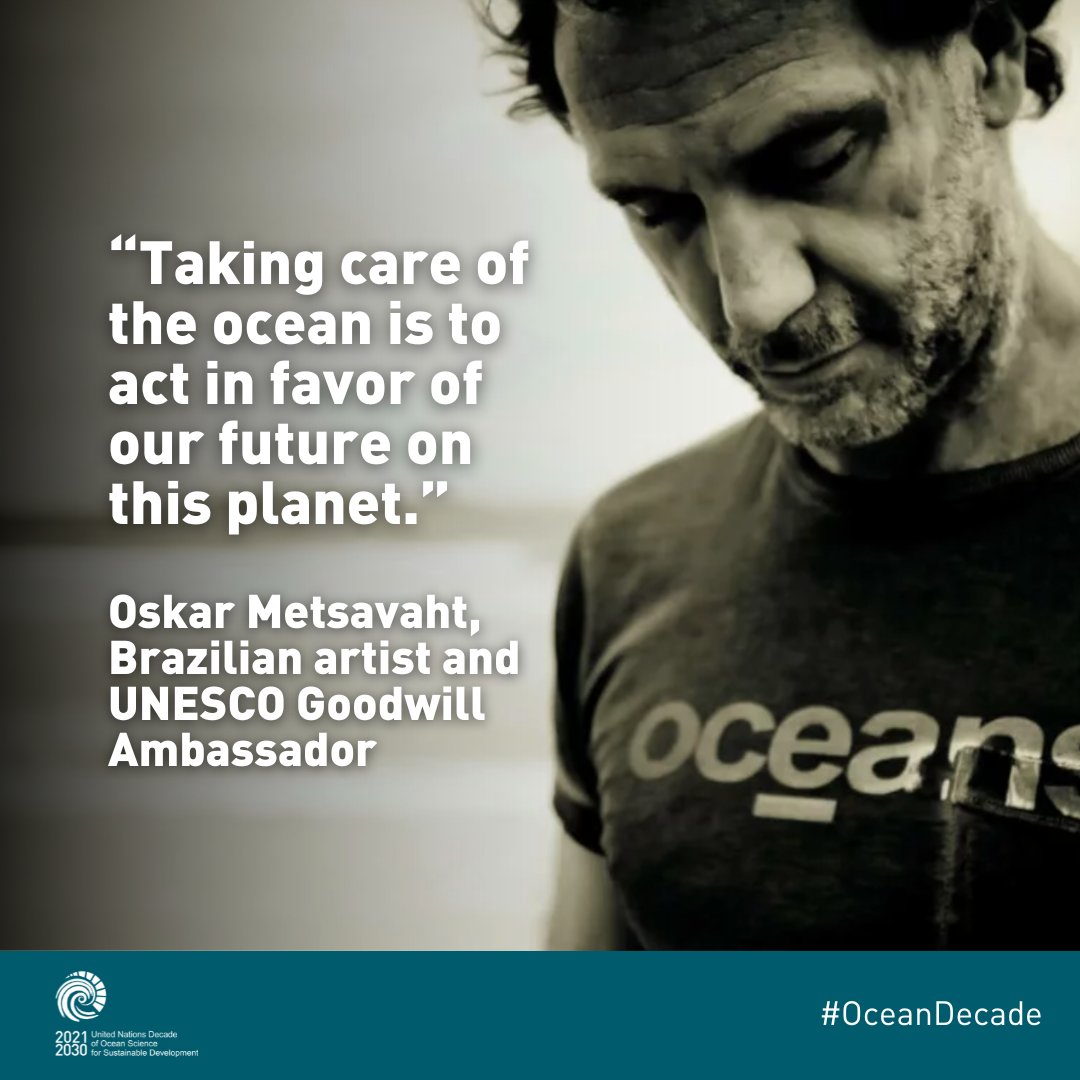 “Taking care of the ocean is to act in favor of our future on this planet.” In this #OceanDecade Conversation, Brazilian artist, fashion designer, @UNESCO Goodwill Ambassador Oskar Metsavaht tells us how he uses art to empower people to protect our ocean: ow.ly/NlBp50RGKYW