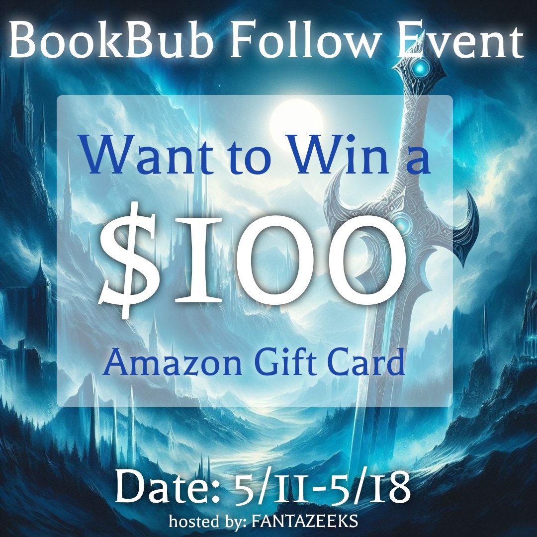 Want to win a $100 Amazon Gift Card? Simple! Follow as many authors as you like. The more points you get, the better your chances of winning. rafflecopter.com/rafl/display/c… Good Luck! #BookBub #GiftCard #Books #amazon #Fantasy #AuthorsofBookbub #authorlove @zee_kelley