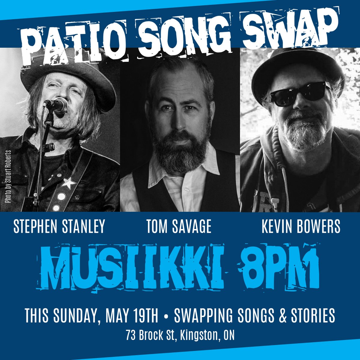 A surprise Sunday gig with my good friends Stephen Stanley and Kevin Bowers! While I've enjoyed the Musiikki patio as an audience member, it will be my first time ever performing in this beautiful setting. Hoping for a warm summery night. 
#livemusic #ygkmusic #songwriters