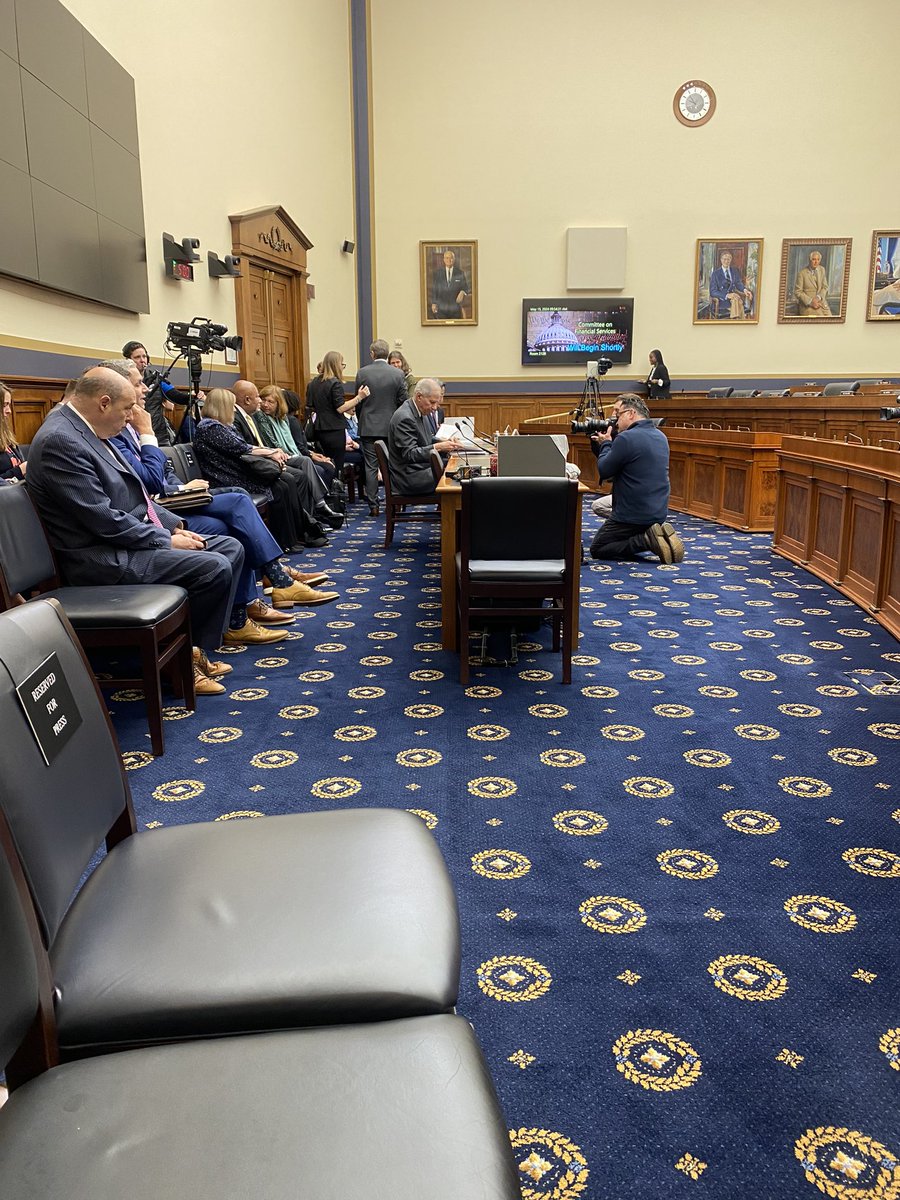 About to get started, first day of regulator testimony feat. the expected headline of the day, FDIC’s Marty Gruenberg