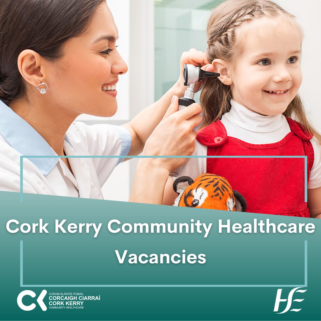 📢Cork Kerry Community Healthcare Vacancies ➡️Interested in a dynamic career in healthcare? 🟢#ApplyNow for the following roles: - Senior Audiologist - Social Worker, Team Leader - Mental Health Service Co-Ordinator (Grade VII) 👩‍💻Learn more here: bit.ly/CKCHJobs