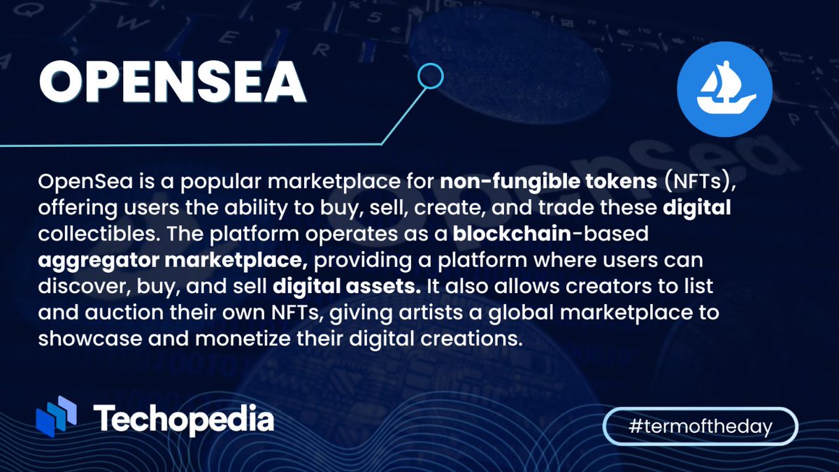 OpenSea’s decentralized nature means that transactions occur directly between buyers and sellers without the need for intermediaries. Learn more: i.mtr.cool/ptazcmsqvq #NFTMarketplace