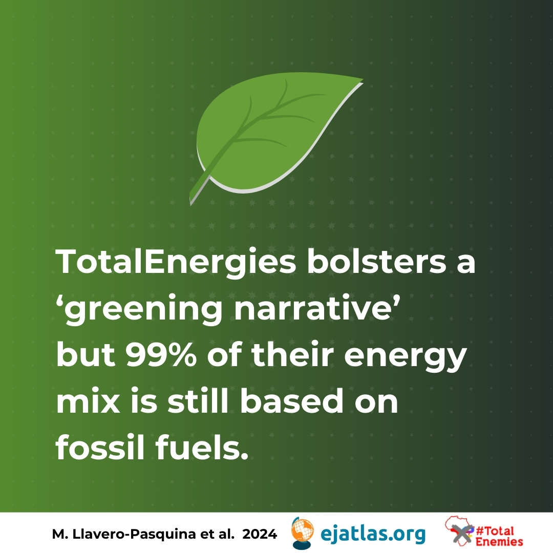 .@TotalEnergies uses deception to further their agenda!

They bolster a ‘greening narrative’ but 99% of their energy is still based on #FossilFuels!

Enough is Enough‼️ #KickTotalOutofAfrica

See more research on Total👇🏿
sciencedirect.com/science/articl…