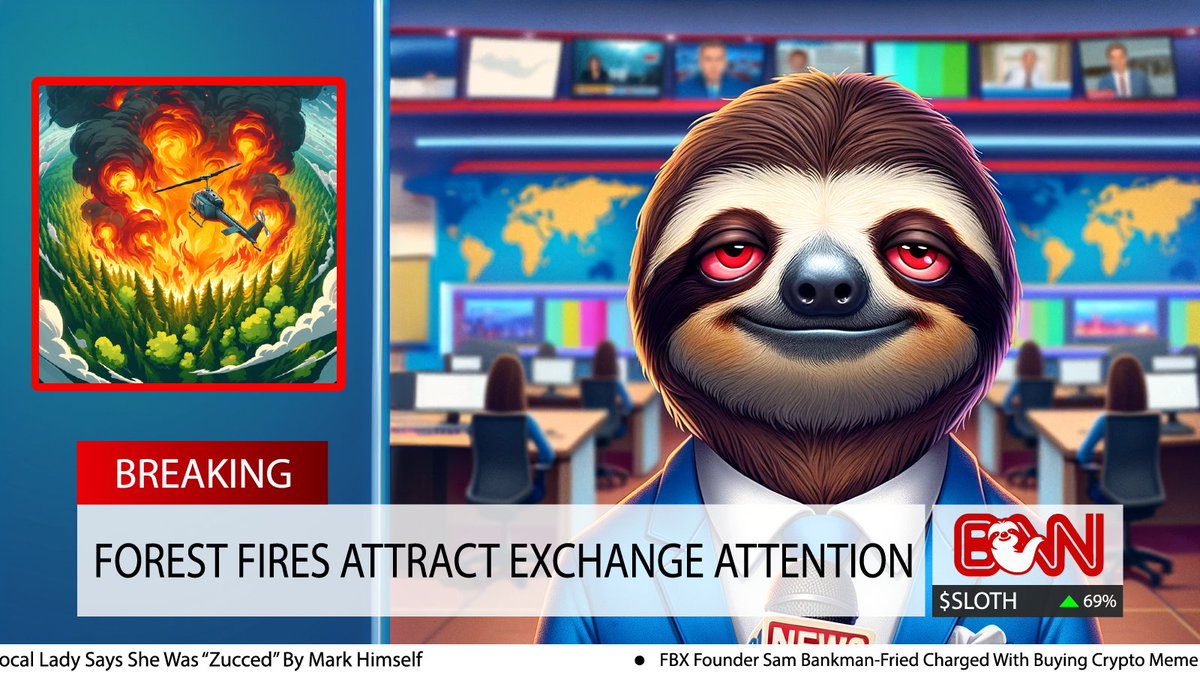 SlothanaCoin's tweet image. $SLOTH Faithful! Word on the branch is that the smoke from our forest fires has caught the attention of some big exchanges. This we can neither confirm nor deny, but it’s probably, maybe, definitely true. Stay faithful slovenly followers, for soon, Lambos will be ours. 🚗🦥💸…