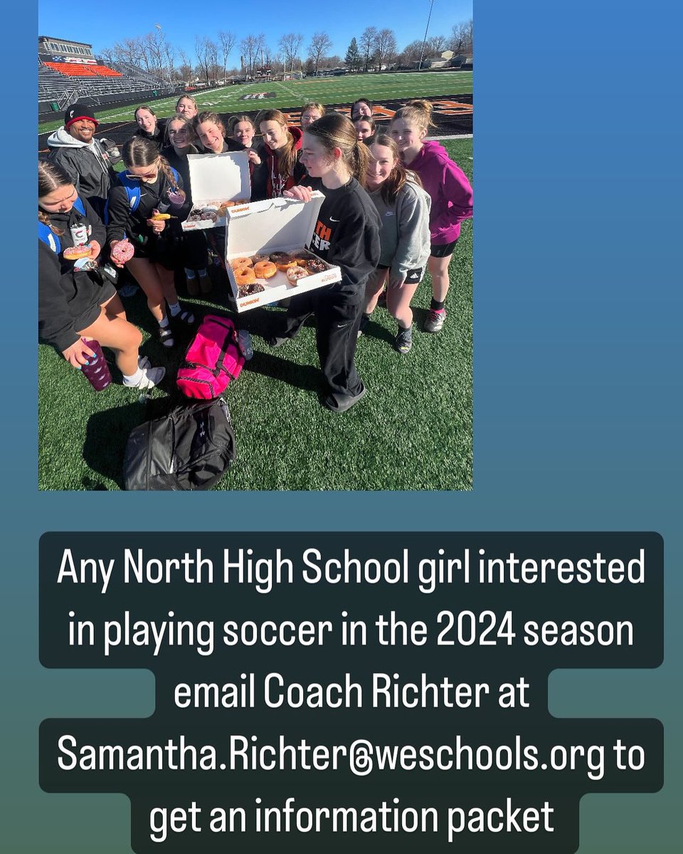Contact Coach Richter at 
Samantha.richter@weschools.org to receive an information packet!