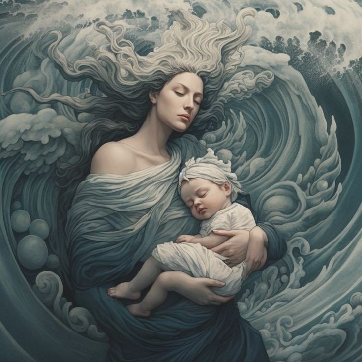 En el cosmos, el amor maternal brilla, en el abismo caerá por su hijo amado. En la eternidad del universo su amor es infinito, en el espacio su fuerza brillará. En el vacío su luz resplandece. En el silencio del espacio, su amor permanece eterno. #RetoLiterPo