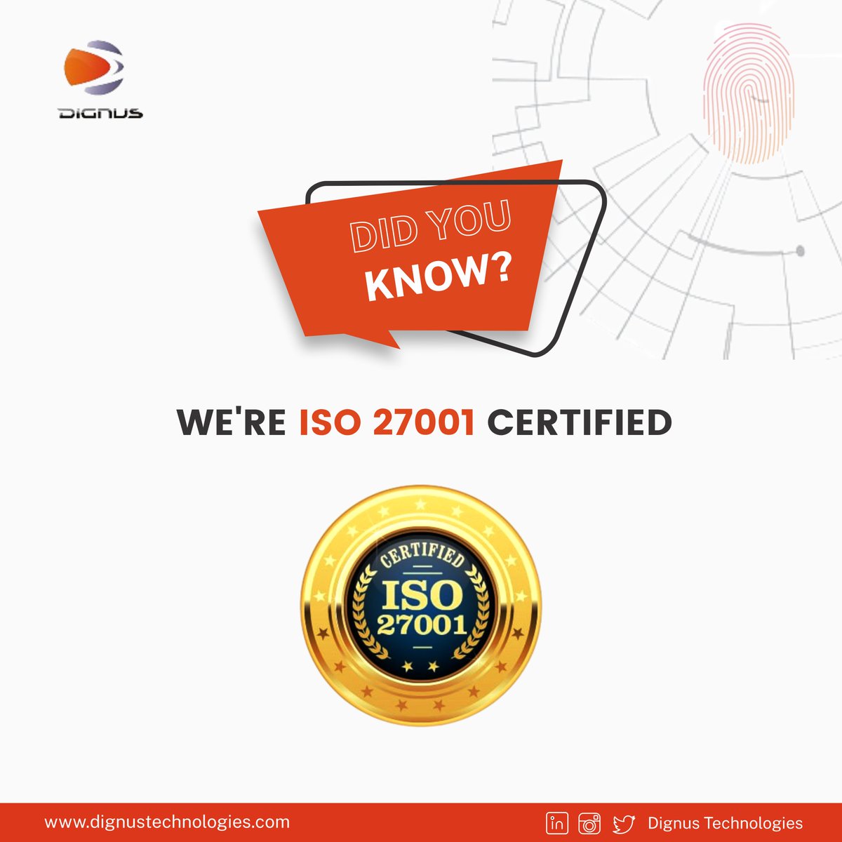 DignusServices's tweet photo. Our ISO 27001 certification reaffirms our dedication to effective information security controls and management processes. It demonstrates our adherence to global standards and regulations, safeguarding your business's sensitive information.
#cybersecurity #ITsecurity #ITServices https://t.co/5EnIZMfeeX